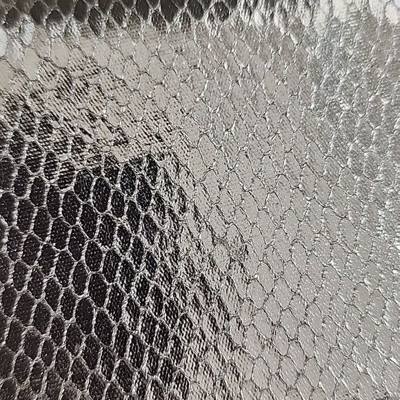 Vintage La Regale Faux Reptile Evening Bag Shiny Platinum - Picture 5 of 11